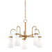 Troy Lighting Maple 5 Light Chandelier, Patina Brass/Seeded Opal - F3427-PBR