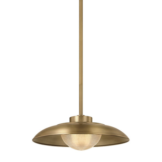 Troy Lighting Braxton 1 Light Pendant, Patina Brass/Clear Optic - F4118-PBR