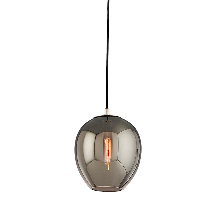 1 Light Mini Pendant, Black/Nickel