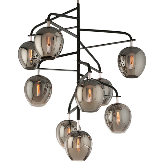 Troy Lighting Odyssey 9 Light 47" Chandelier, Texture Black - F4298-TBK-PN