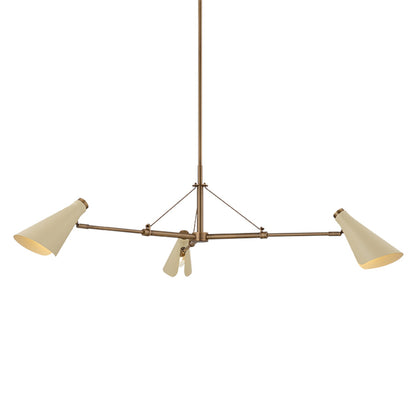 Troy Lighting Andersen 3Lt Chandelier, Patina Brass/Patina Brass