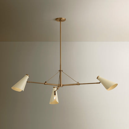 Troy Lighting Andersen 3Lt Chandelier, Patina Brass/Patina Brass