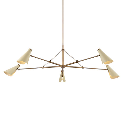 Troy Lighting Andersen 5Lt Chandelier, Patina Brass/Patina Brass