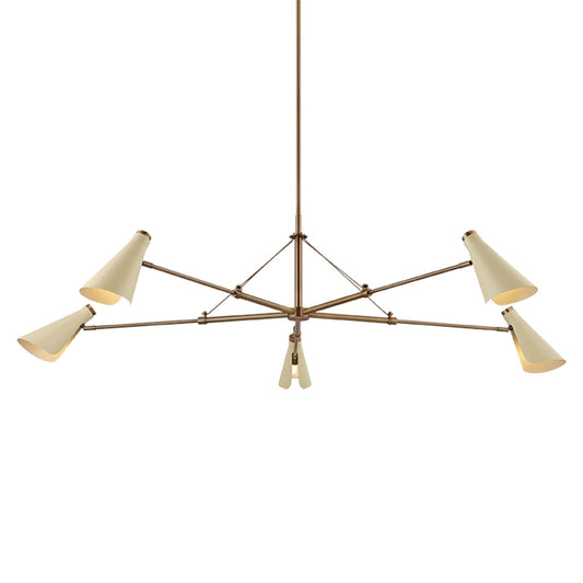 Troy Lighting Andersen 5Lt Chandelier, Patina Brass/Patina Brass