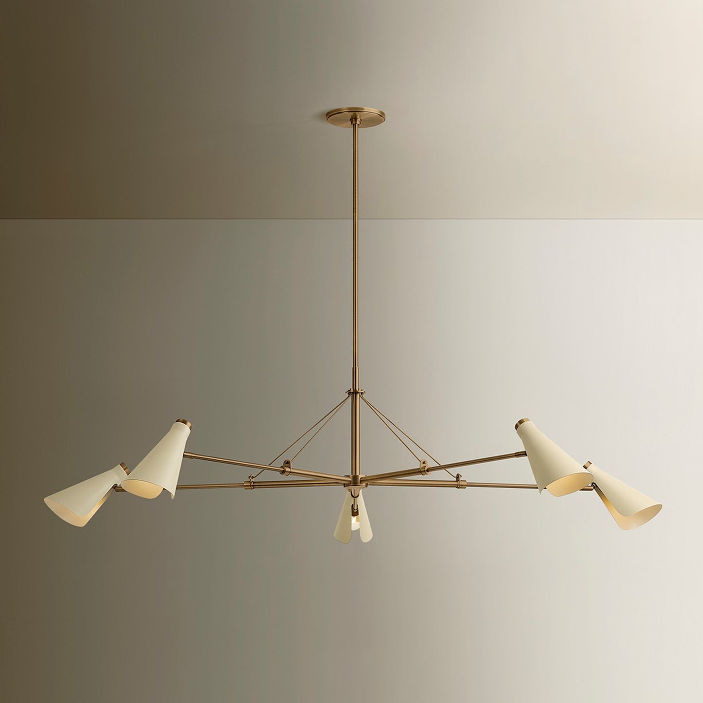 Troy Lighting Andersen 5Lt Chandelier, Patina Brass/Patina Brass