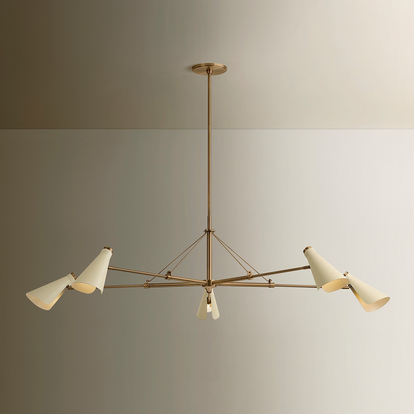 Troy Lighting Andersen 5Lt Chandelier, Patina Brass/Patina Brass