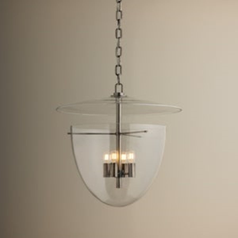 Troy Lighting Tully 4Lt Lantern, Patina Brass/Clear