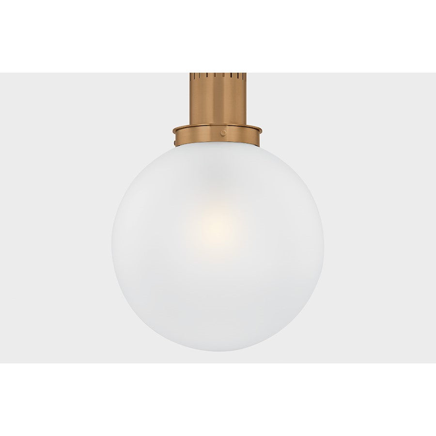 1 Light 16" Pendant, Brass