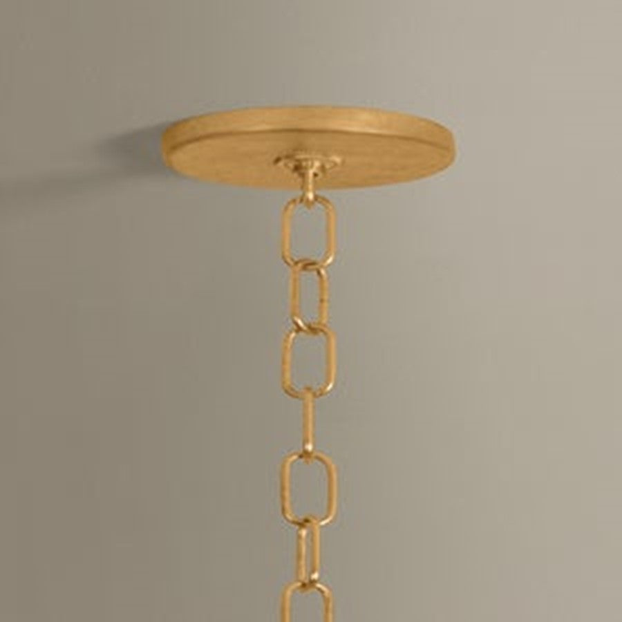 Troy Lighting Delmore 6Lt Chandelier, Vintage Gold Leaf