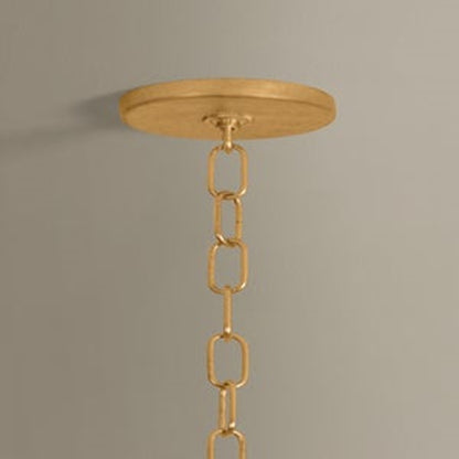 Troy Lighting Delmore 6Lt Chandelier, Vintage Gold Leaf