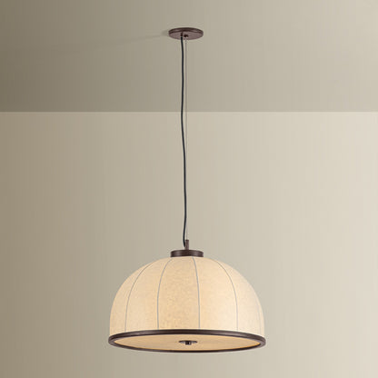 Troy Lighting Rodrick 3 Light Pendant, Bronze Leaf/Handmade Paper