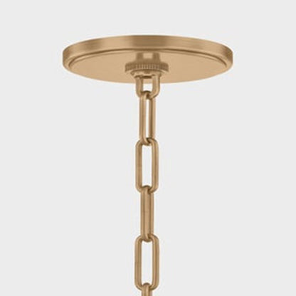 Troy Lighting Kori 1Lt 9" Pendant, Patina Brass/Clear