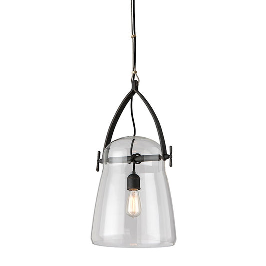 1 Light Medium Pendant, French Iron
