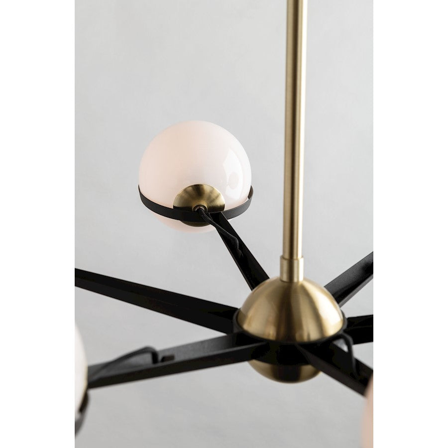 Troy Lighting Ace 4 Light Island Pendant, Textured Bronze/Brushed Brass