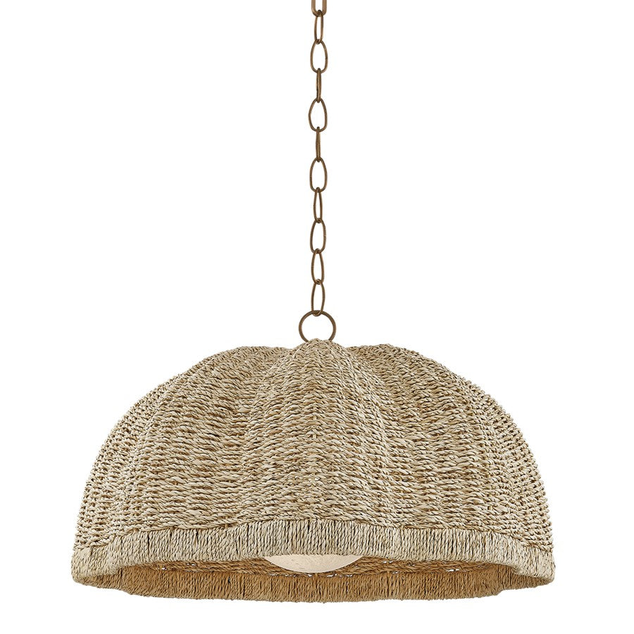 Troy Lighting Jack 1 Light 24" Pendant, Patina Brass - F6124-PBR