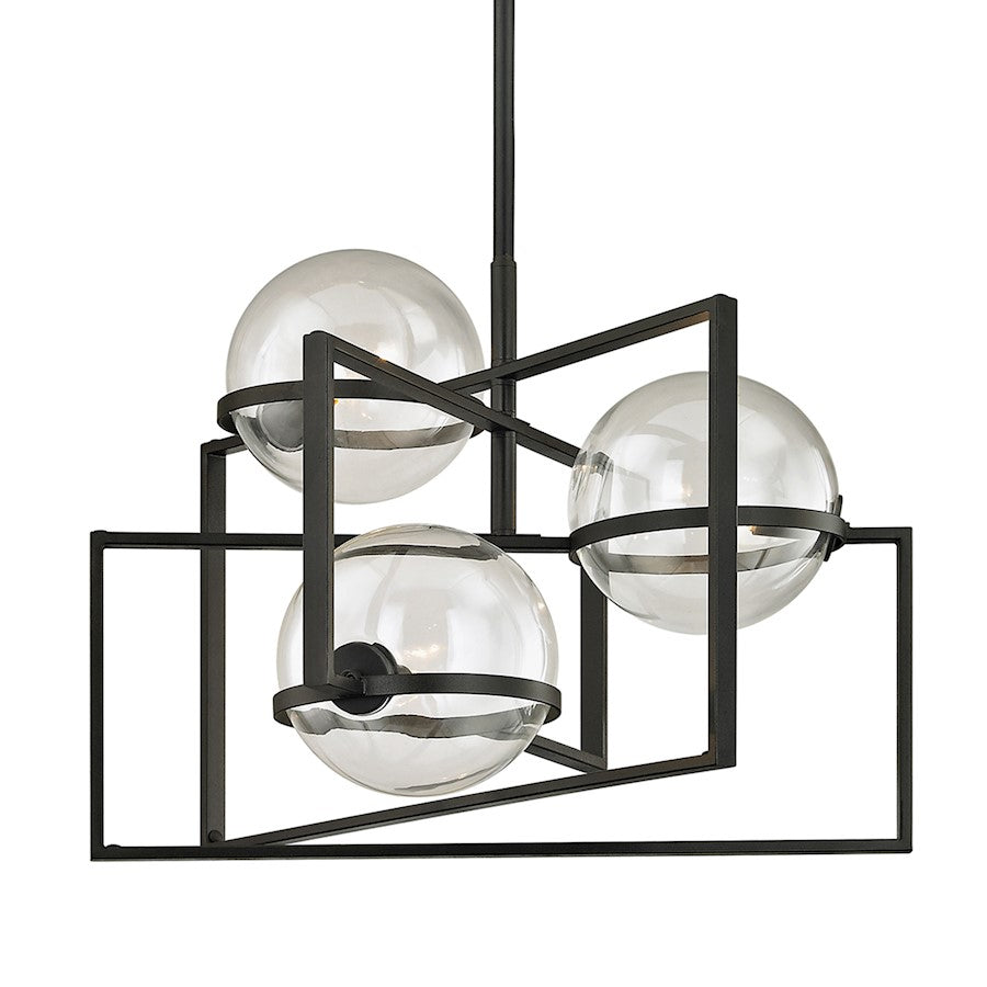 3 Light Pendant, Black