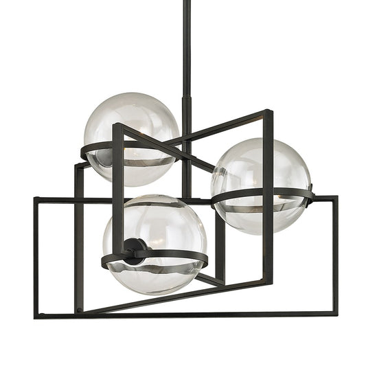 Troy Lighting Elliot 3Lt Chandelier, Texture Black - F6223-TBK