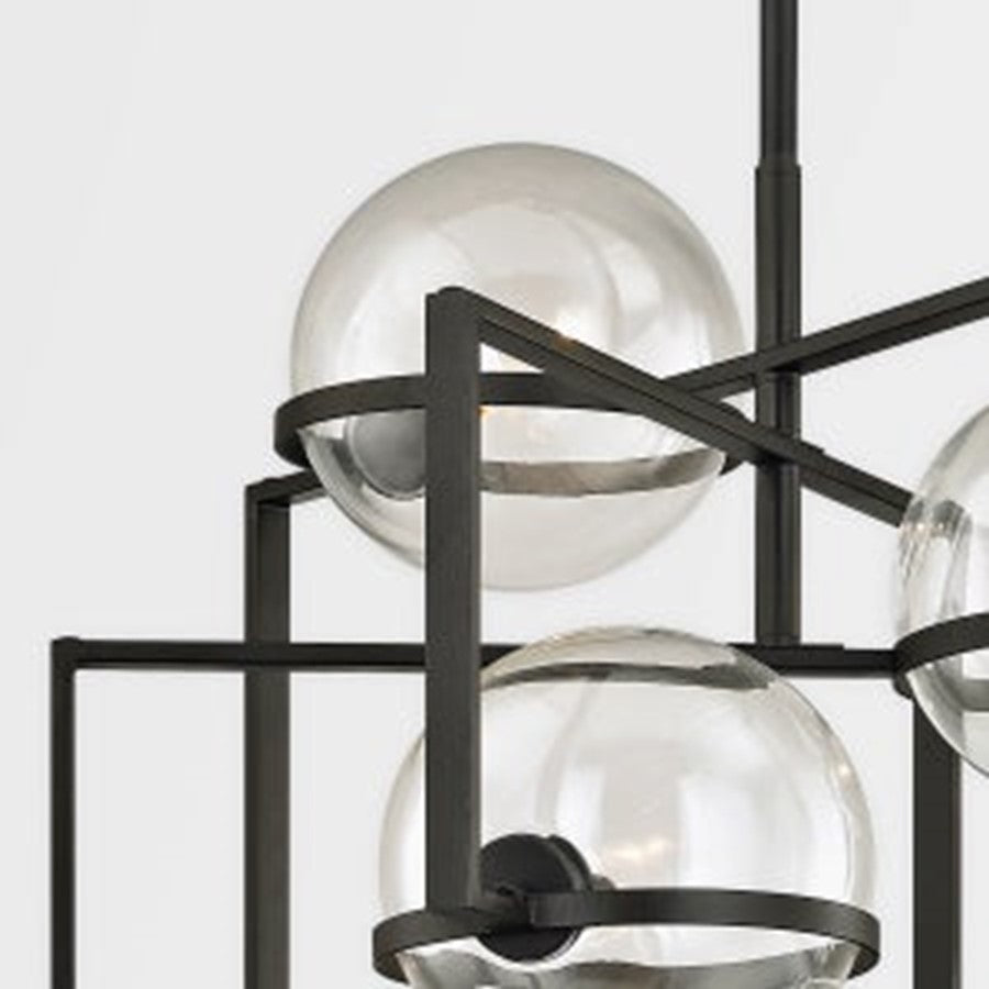 Troy Lighting Elliot 3Lt Chandelier, Texture Black