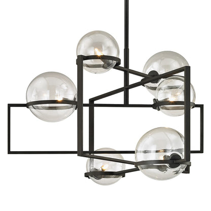 Troy Lighting Elliot 6Lt Chandelier, Textured Black - F6226-TBK