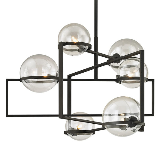Troy Lighting Elliot 6Lt Chandelier, Textured Black - F6226-TBK