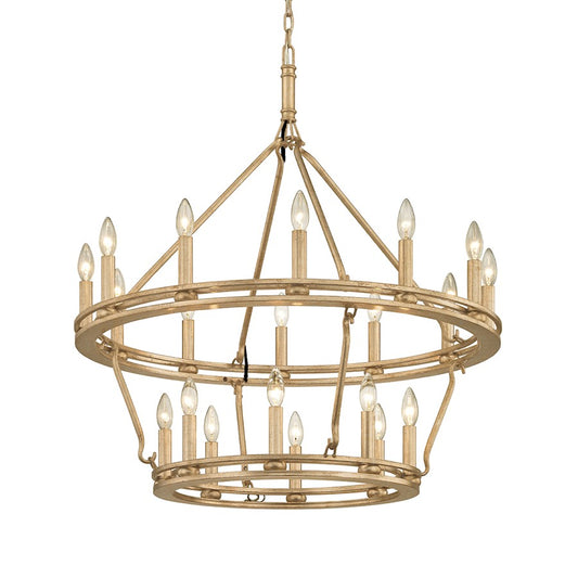 Troy Lighting Sutton 20 Light Chandelier, Champagne Silver Leaf - F6248-CPL