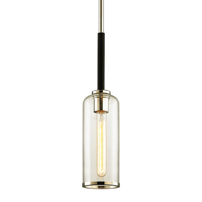 1 Light Mini Pendant, Carbide Black Polished Nickel