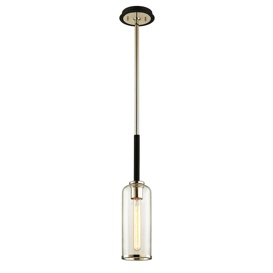 1 Light Mini Pendant, Carbide Black Polished Nickel