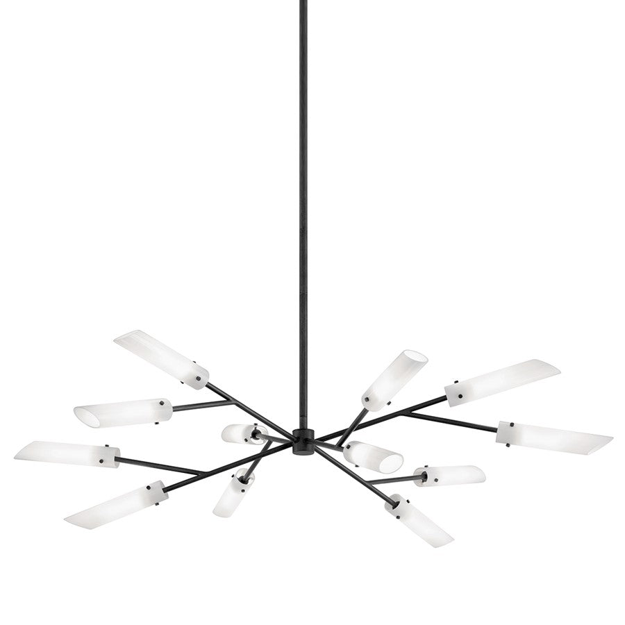 Troy Lighting High Line 12Lt Chandelier, Dark Bronze/Opal Shiny - F7228-SFB