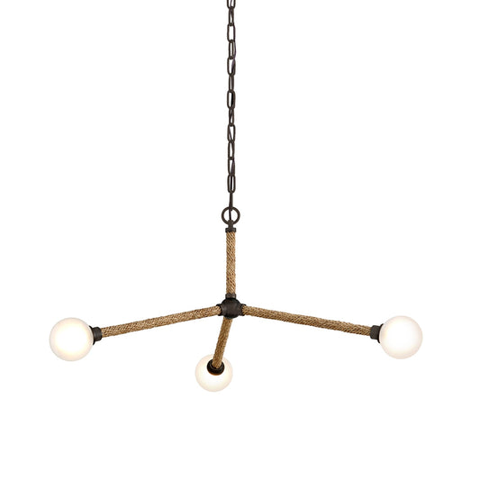 Troy Lighting Nomad 3 Light 36.75" Chandelier, Bronze - F7253-BRZ