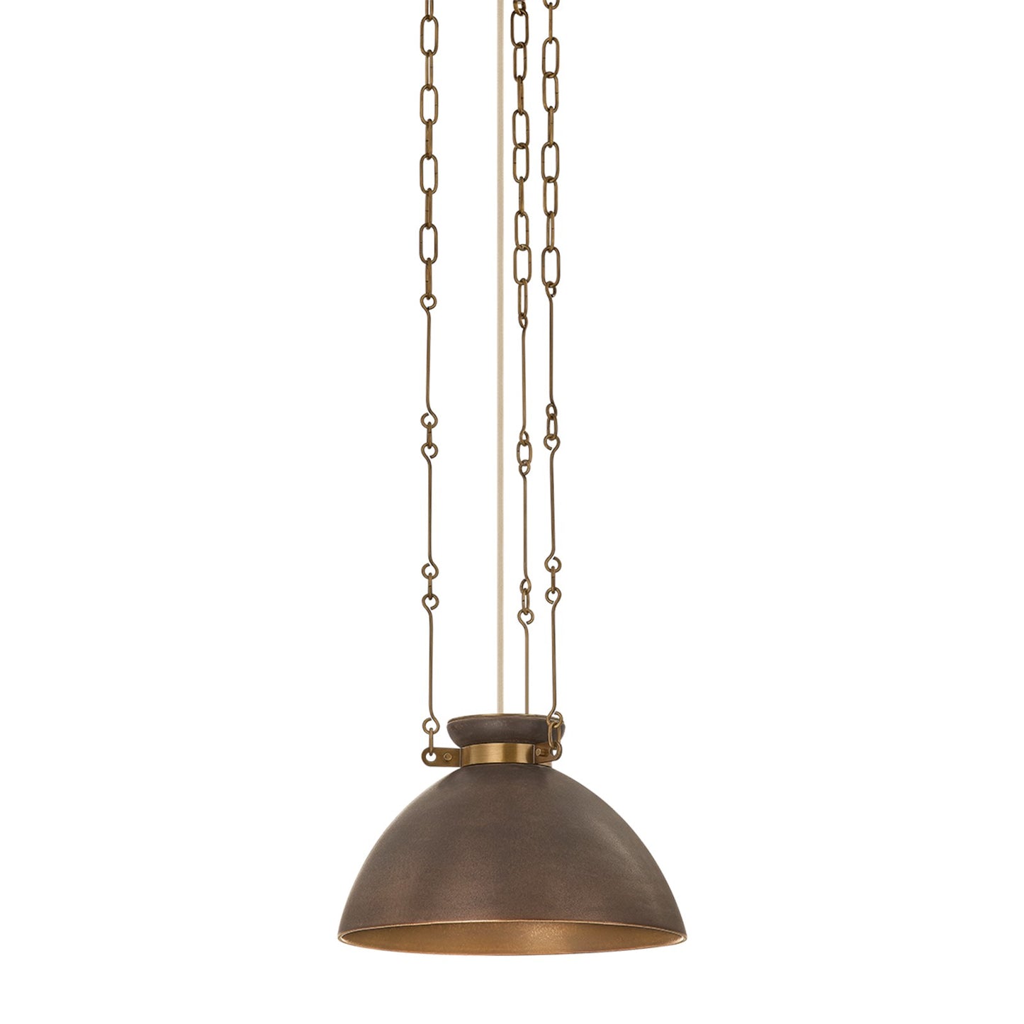 Troy Lighting Allston 1 Light Pendant, Patina Brass