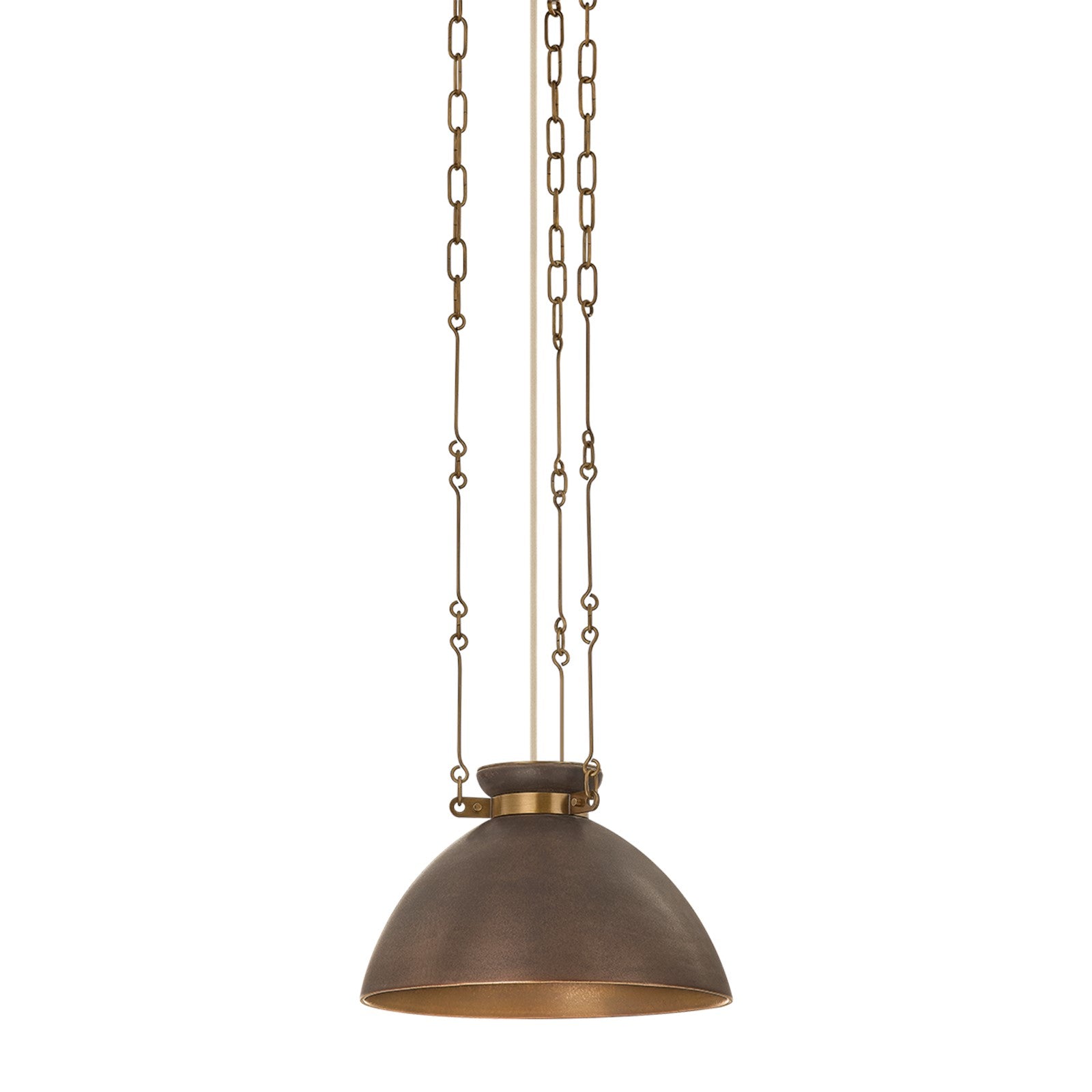Troy Lighting Allston 1 Light Pendant, Patina Brass