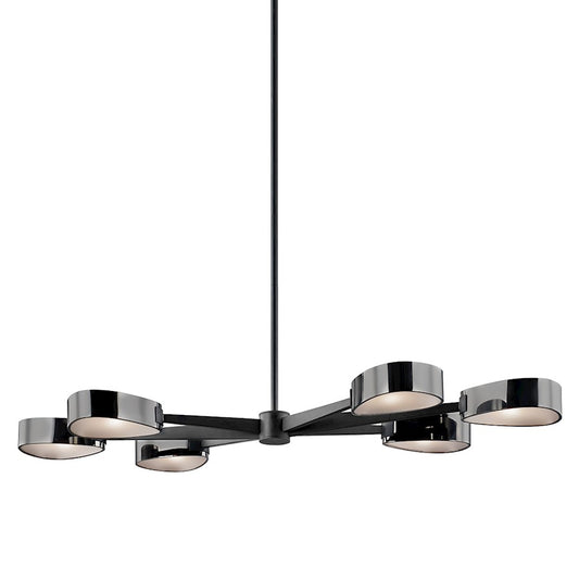 Troy Lighting Allisio 6Lt Linear Chandelier, Plated - F7336-TBK-BCR