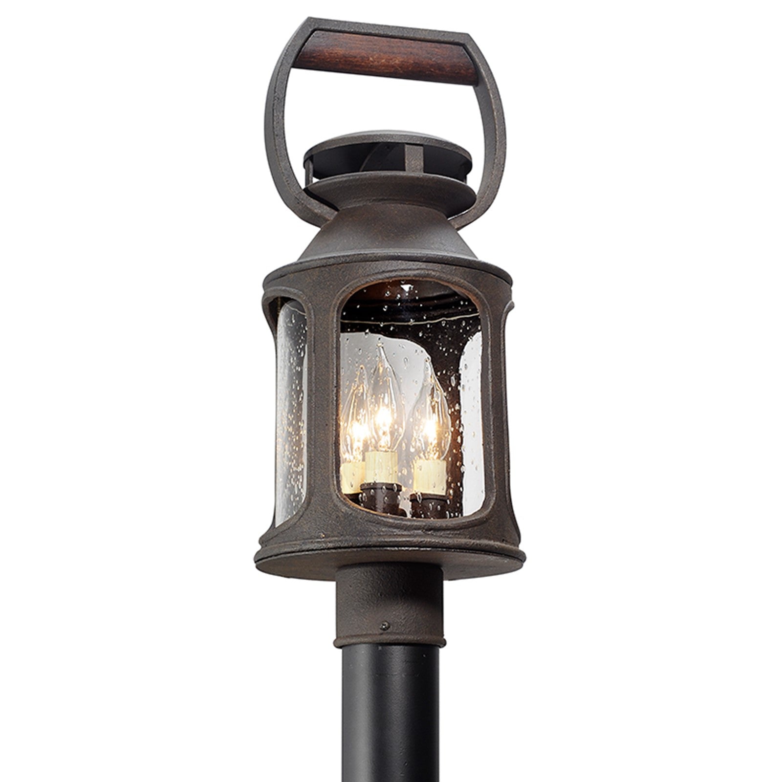 Troy Lighting Old Trail 3 Light 8" Post Light, Heritage Bronze - P4515-HBZ