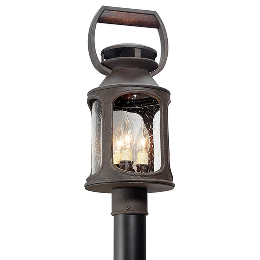 Troy Lighting Old Trail 3 Light 8" Post Light, Heritage Bronze - P4515-HBZ