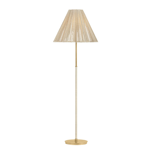 Troy Lighting Sonoma 1Lt Floor Lamp, Gold Leaf/Bleached Abaca