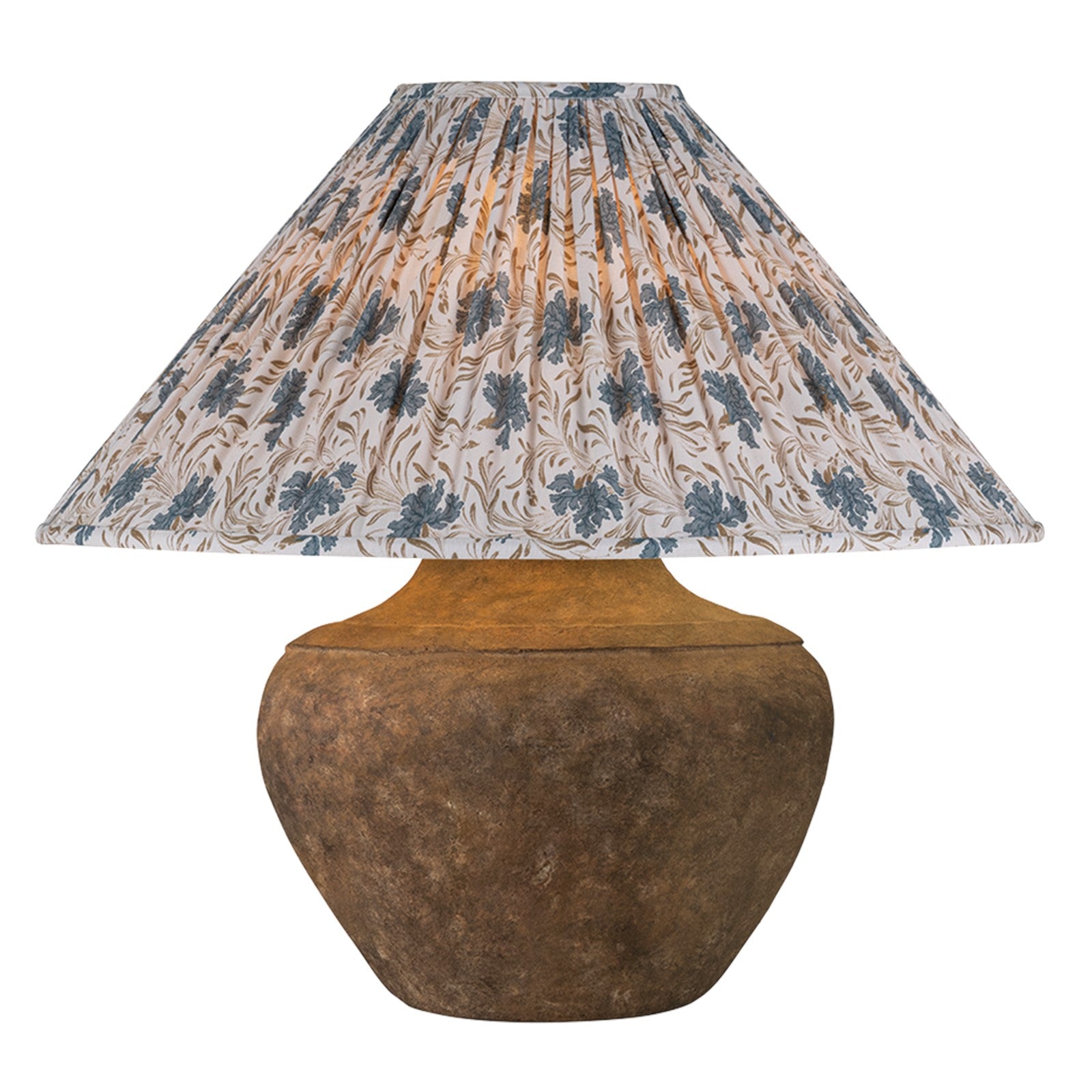 Troy Lighting Calabria 1 Light 20"W Table Lamp, Rustco/Linen