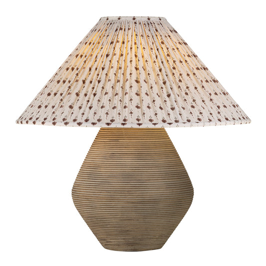 Troy Lighting Calabria 1 Light 16"H Table Lamp, Reggio/Linen