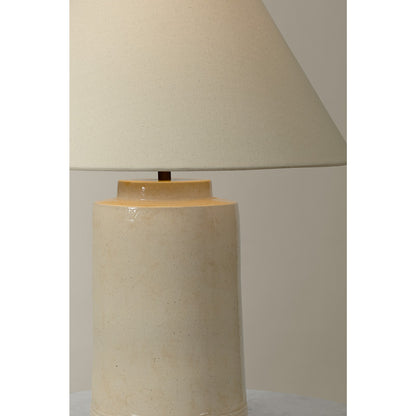 Troy Lighting Acker 1 Light Table Lamp, Patina Brass/Wheat Linen