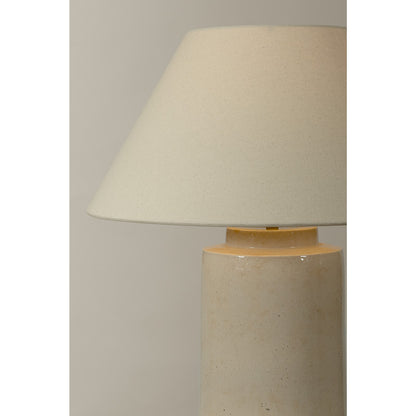 Troy Lighting Acker 1 Light Table Lamp, Patina Brass/Wheat Linen