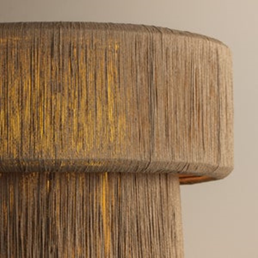 Troy Lighting Kenai 1Lt Table Lamp, Patina Brass/Abaca String