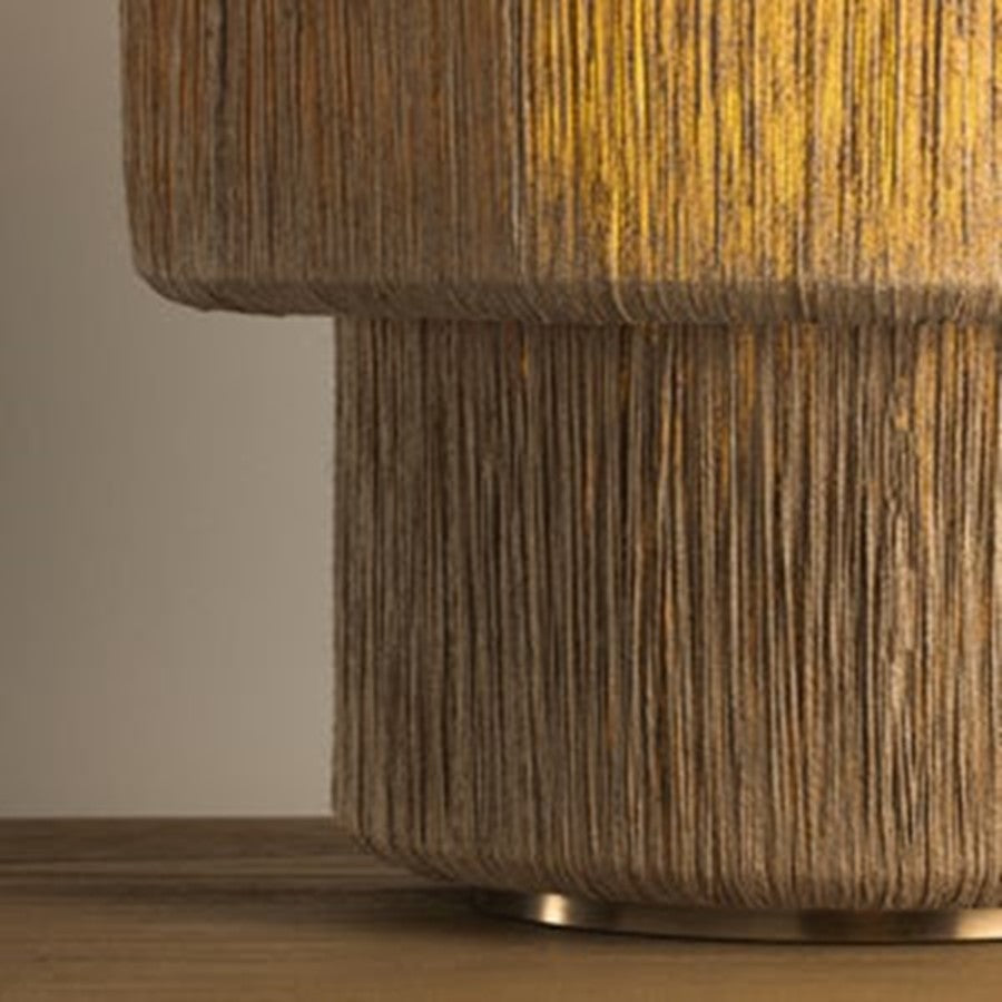 Troy Lighting Kenai 1Lt Table Lamp, Patina Brass/Abaca String