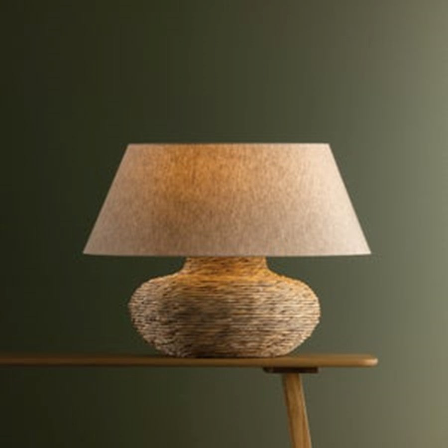 Troy Lighting Malik 1Lt Table Lamp, Patina Brass/Natural Linen