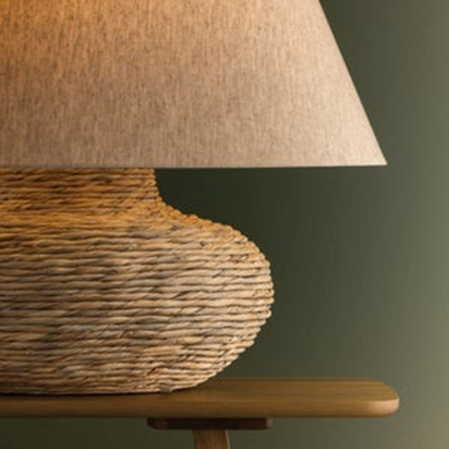 Troy Lighting Malik 1Lt Table Lamp, Patina Brass/Natural Linen