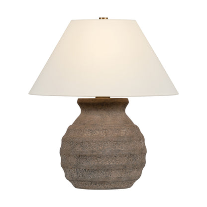 Troy Lighting Dorian 1Lt Table Lamp, Patina Brass/Off White Linen
