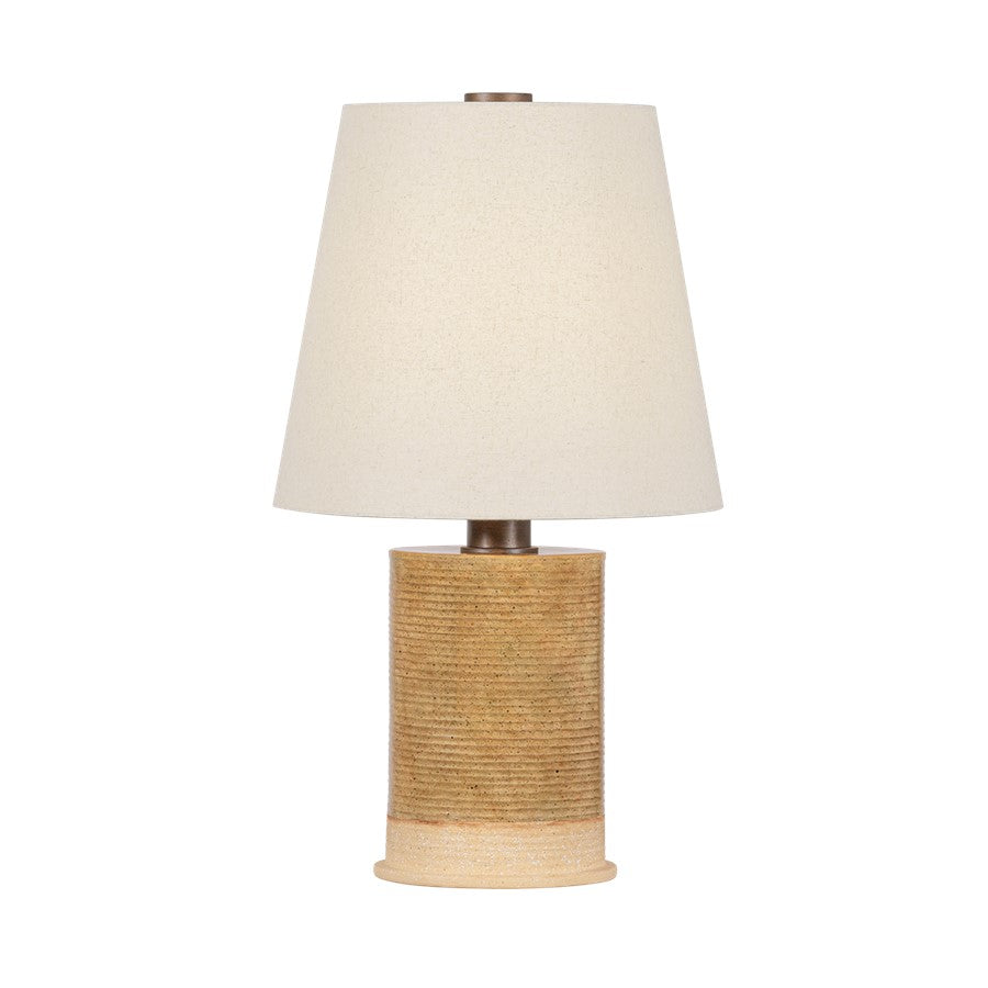 Troy Lighting Kerwin 1Lt Table Lamp, Bronze Leaf/Natural Linen - PTL2928-BRL-CCQ