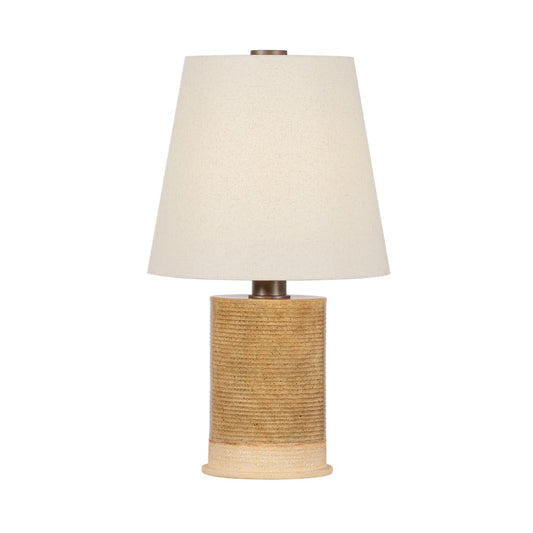 Troy Lighting Kerwin 1Lt Table Lamp, Bronze Leaf/Natural Linen - PTL2928-BRL-CCQ