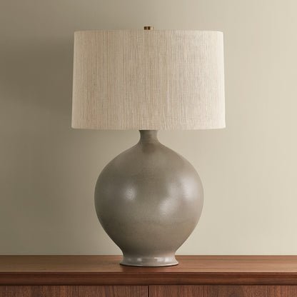 Troy Lighting Dunsmuir 1Lt Table Lamp, Brass/LIGHT GRASSCLOTH