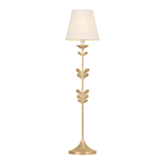 Troy Lighting Florian 1Lt Table Lamp, Gold Leaf/Off White Linen