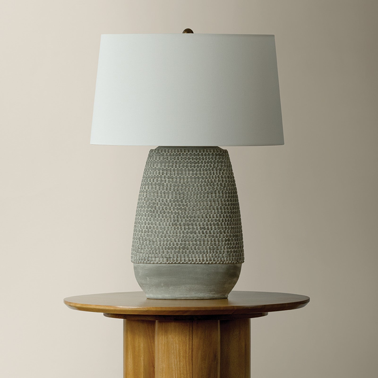 Troy Lighting Waylen 1Lt Table Lamp, Brass/White Linen 1