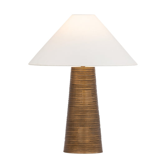 Troy Lighting Agoura 1Lt Table Lamp, Patina Brass/Off White Linen